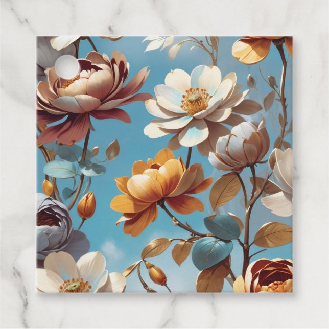 Flowers Favour Tags (Front)