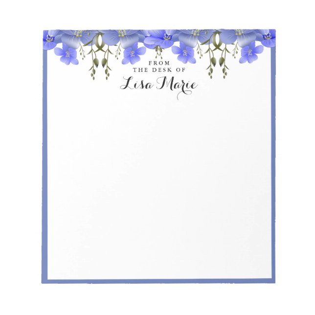 Flowers  FL18 Personalised Notepad (Front)