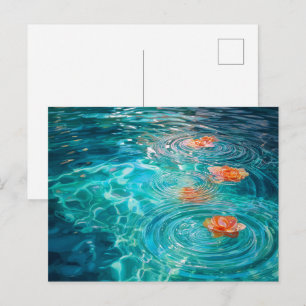 Flowers Floating on Water  Postcard