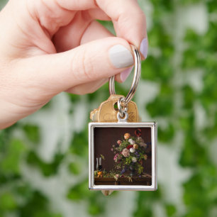 Flowers Floral Arrangement Key Ring