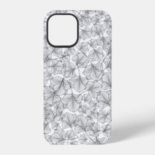 Flowers floral background line art iPhone 12 case