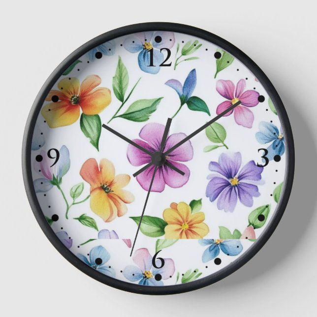 Flowers Floral Pattern Sublimation-95652 Clock (Front)