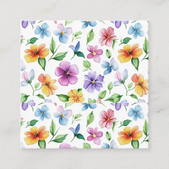 Flowers Floral Pattern Sublimation-95652 Enclosure Card (Front)