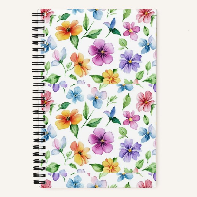 Flowers Floral Pattern Sublimation-95652 Notebook (Front)