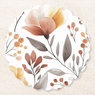 Flowers Floral Pattern Sublimation-95653 Paper Coaster