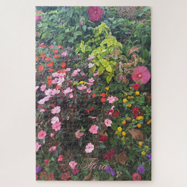 Flowers Floral Photography Custom Text Difficult Jigsaw Puzzle (Vertical)