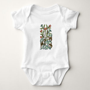 Flowers Floral Wallpaper Art Nouveau Pretty Baby Bodysuit