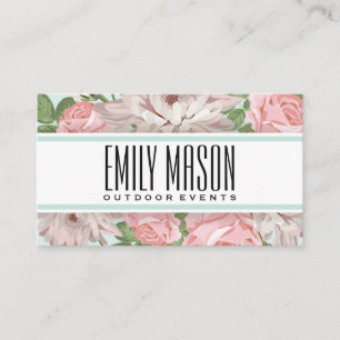 Flowers   Florist Background Business Card