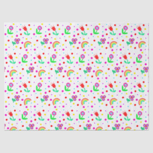 Flowers, Flowers and Polka Dots Girl's Tissue Paper