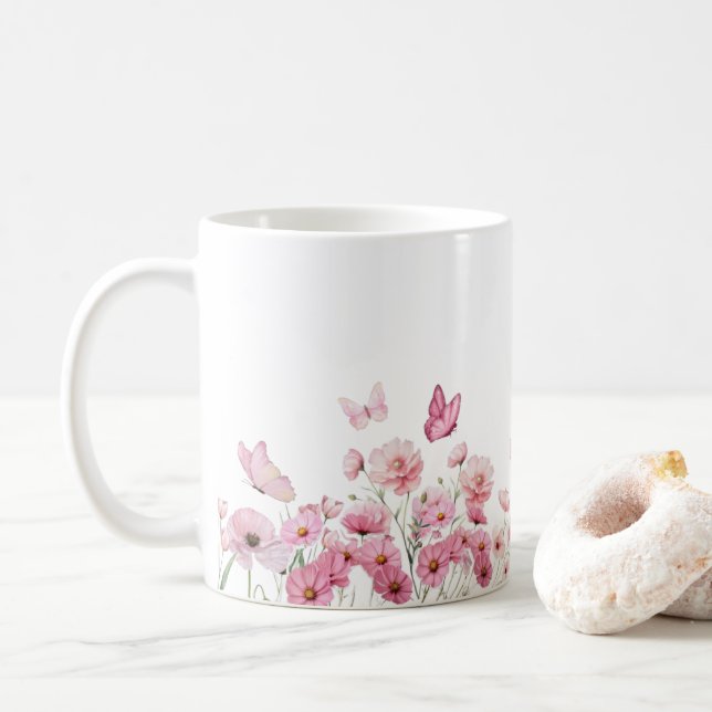 flowers flowers  coffee mug (With Donut)