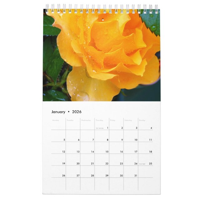 Flowers for 2023 calendar (Jan 2026)
