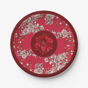 Flowers for Christmas Paper Plate