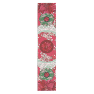 Flowers for Christmas Short Table Runner