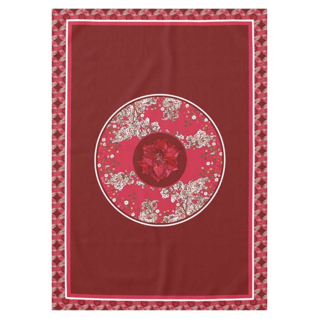 Flowers for Christmas Tablecloth (Front)