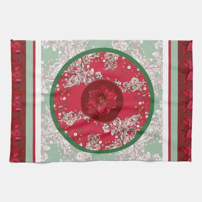 Flowers for Christmas Tea Towel (Horizontal)