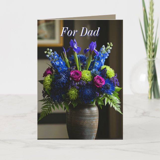 Flowers for Dad (2) Holiday Card (Front)