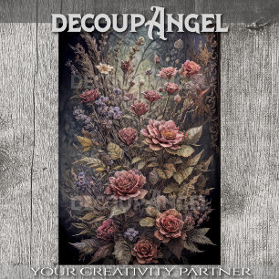 Flowers for Gothic Angels #2 - Decoupage - Tissue Paper