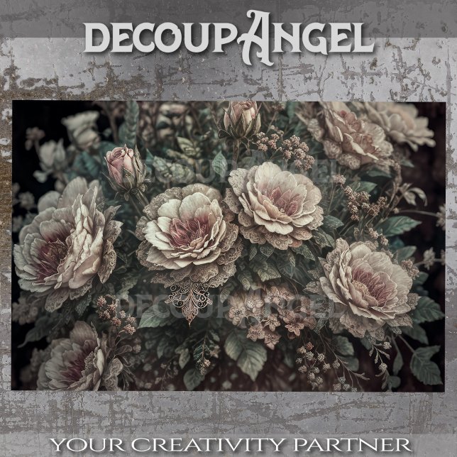 Flowers for Gothic Angels #4 - Decoupage - Tissue Paper (Creator Uploaded)