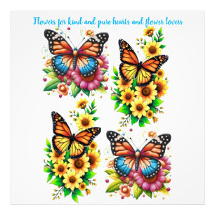 Flowers for kind and pure hearts and flower lovers photo print