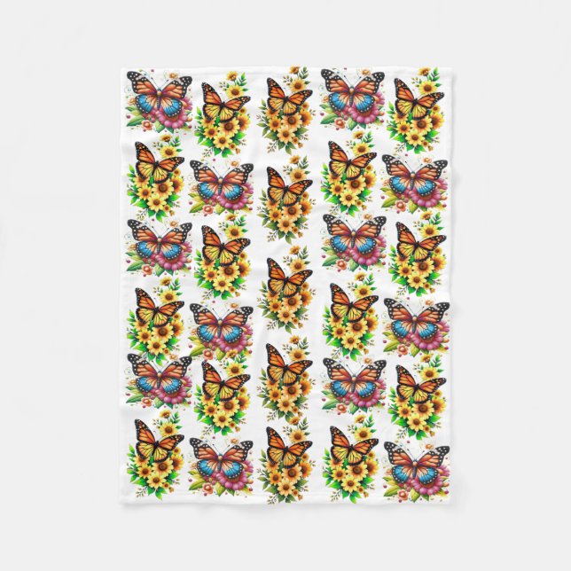 Flowers for kind, loving hearts fleece blanket (Front)