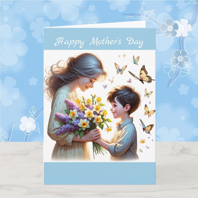 Flowers for Mother's Day Personalized Watercolor Card (Creator Uploaded)