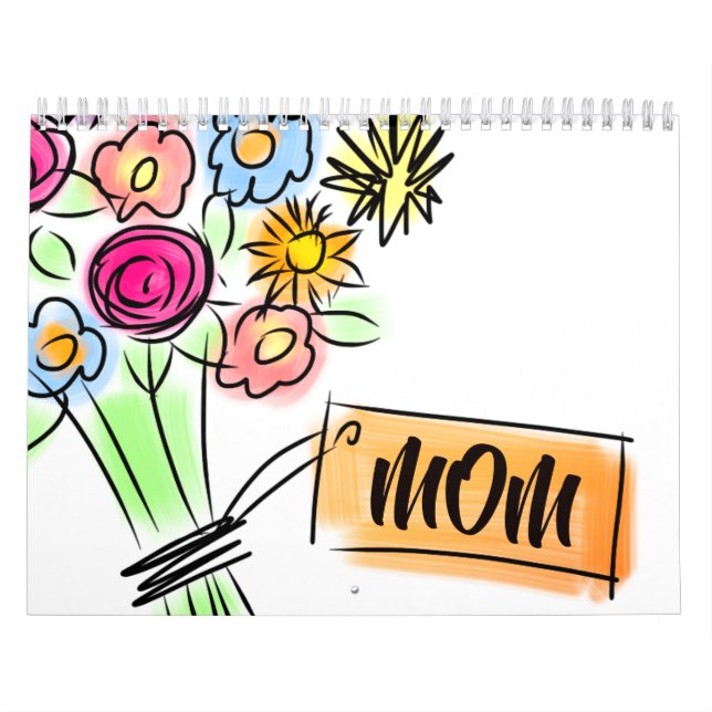 Flowers For Mum Tag Calendar (Cover)