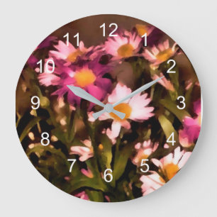 flowers for my friends large clock