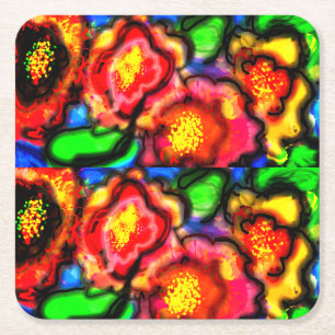 Flowers for summer  mug beverage pitcher pillar ca square paper coaster