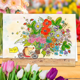 Flowers for you greeting card by Nicole Janes