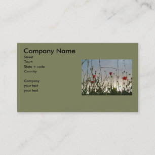 Flowers - Four Red Poppies Business Card