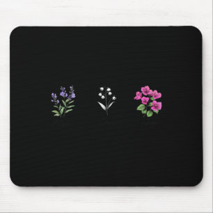 Flowers Foxglove Daisy Tulip Floral Mouse Pad