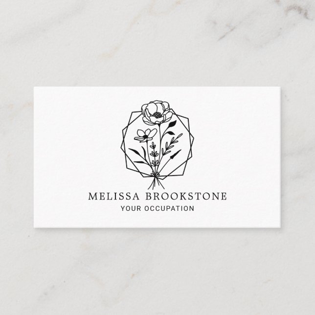 Flowers Frame  Business Card (Front)