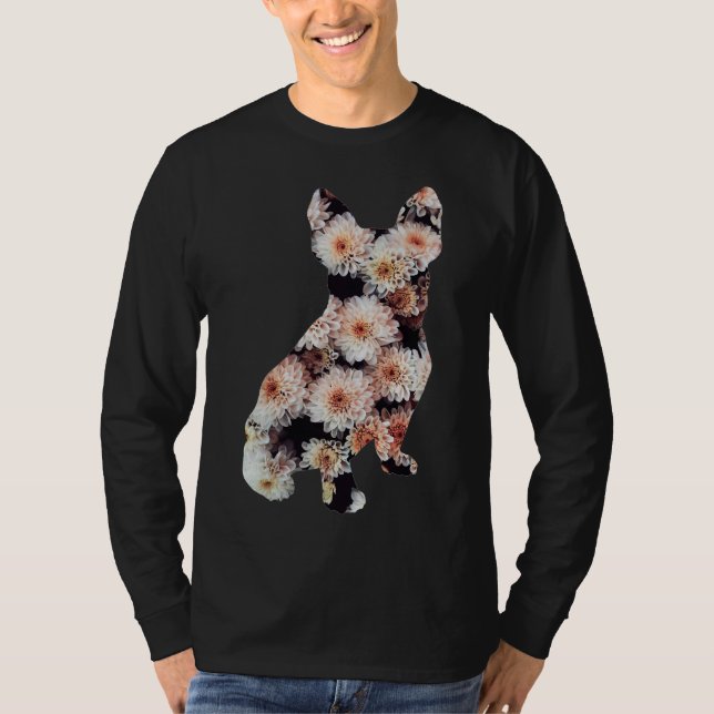 Flowers Frenchie T-Shirt (Front)