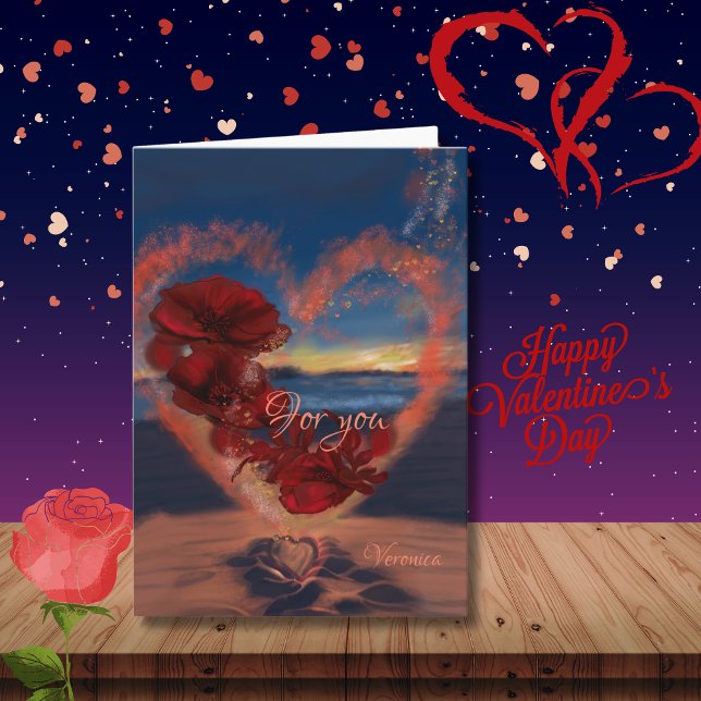 Flowers from the Heart  Card (Flowers from the heart Valentines day card)