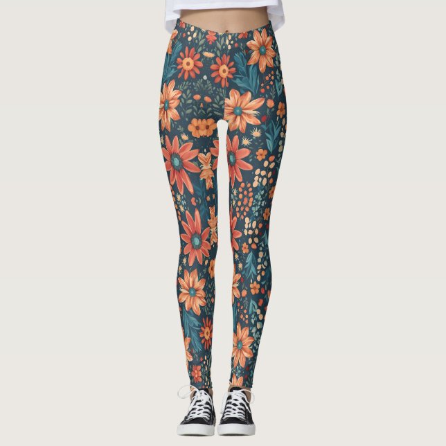 Flowers Garden Magic Leggings (Front)