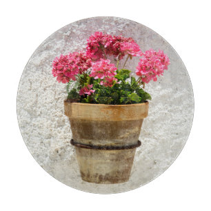 Flowers   Geranium In Flower in Pot Cutting Board