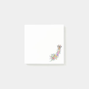 Flowers Giraffe Sticky Notes