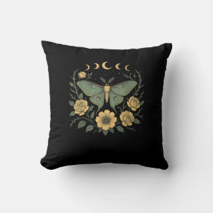 Flowers Goblincore Moth And Butterfly Cottagecore  Cushion