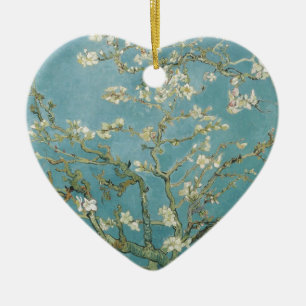 Flowers Gogh Branches Almond Blossoms Nature Ceramic Tree Decoration