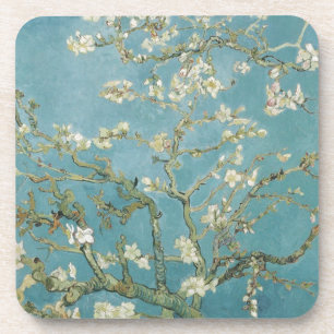 Flowers Gogh Branches Almond Blossoms Nature Coaster
