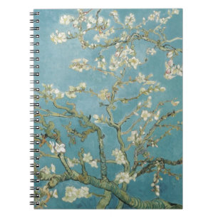 Flowers Gogh Branches Almond Blossoms Nature Notebook