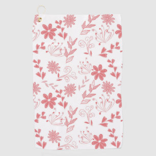 Flowers Golf Towel