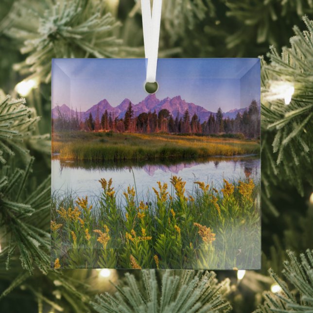 Flowers | Grand Teton National Park, Wyoming Glass Tree Decoration (Insitu)