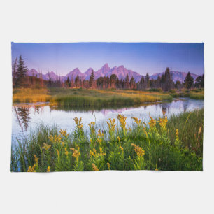 Flowers   Grand Teton National Park, Wyoming Tea Towel