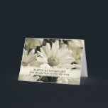 Flowers Grandson and His Wife Anniversary Card<br><div class="desc">Happy wedding anniversary card for grandson and his wife with pretty white vintage flowers,  and heartfelt verse.</div>
