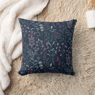 Flowers & Grass Botanical Pattern Cushion