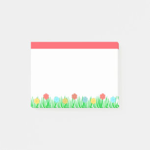 Flowers & Grass Post-it Notes