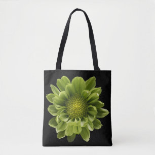 Flowers Green Chrysanthemum Tote Bag