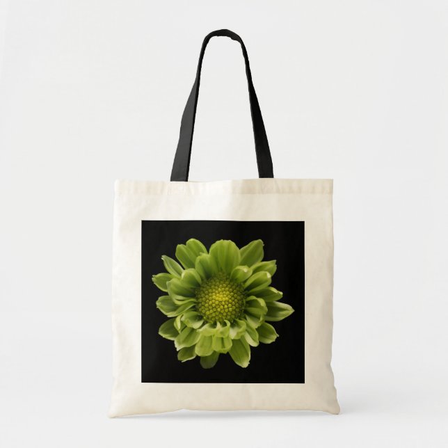 Flowers | Green Chrysanthemum Tote Bag (Front)