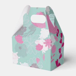 flowers green favour box